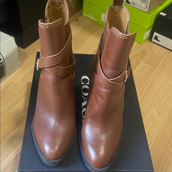 Coach Women's Chestnut Ankle Booties - Picture 1 of 5